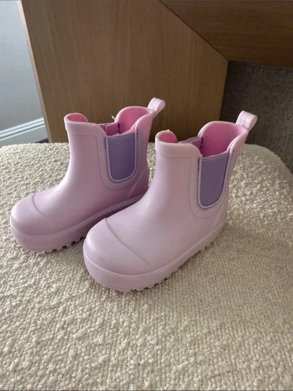 Toddler Pink Bear Paw Rain Boots - Light Pink
